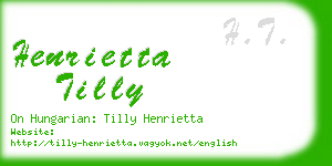 henrietta tilly business card